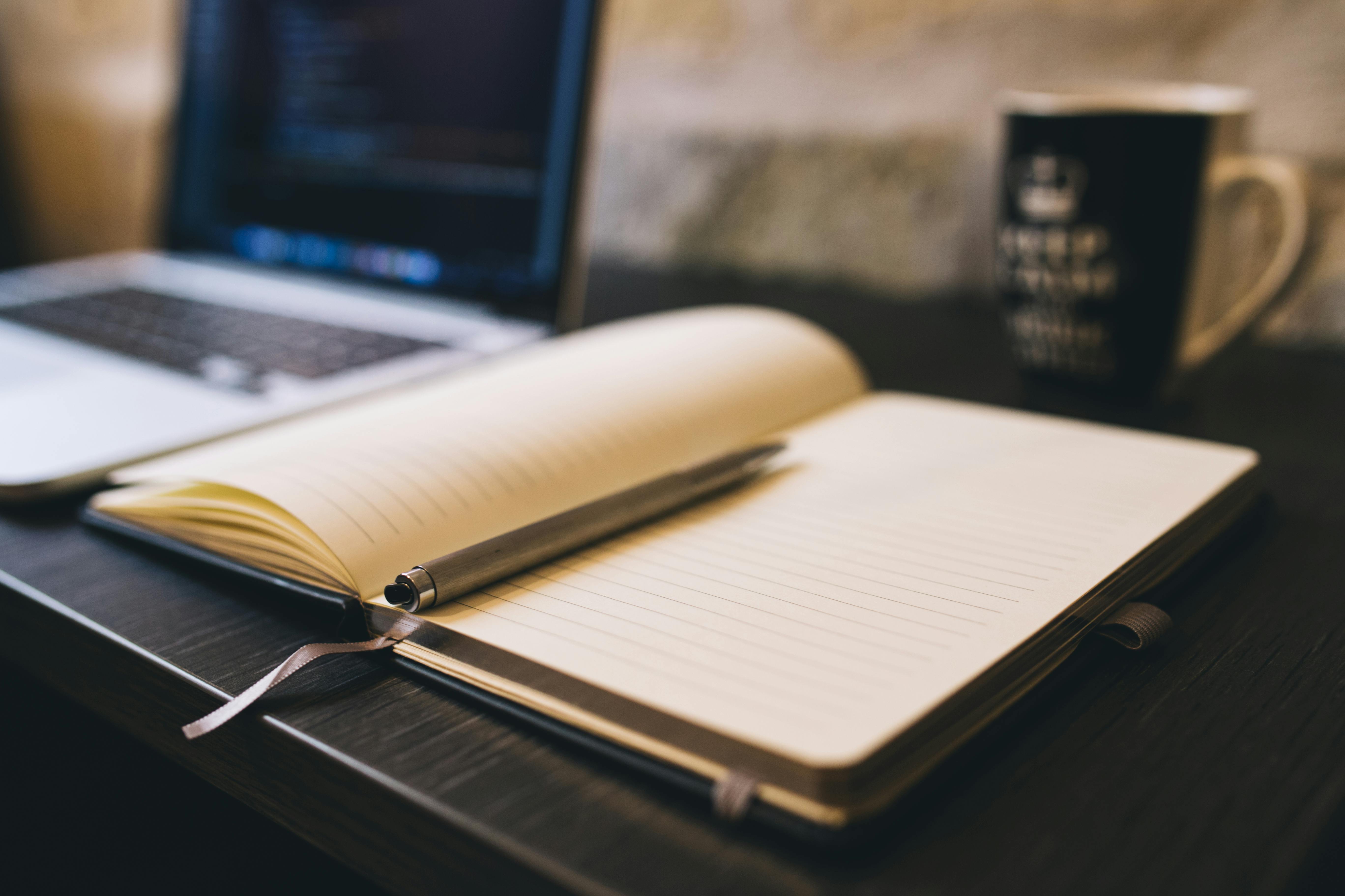 Notebook, writing copy